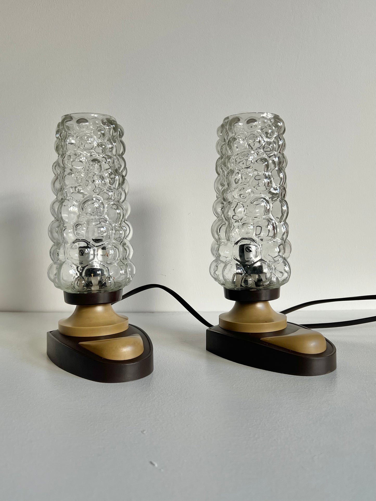 Mid Century Space Age Pair of Bedside Lamps