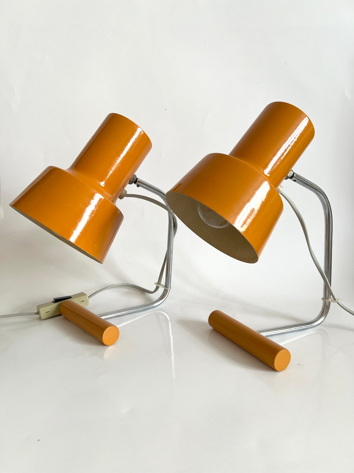 Pair Of Mid-Century Table Lamps By Josef Hurka For Napako, Czechoslovakia