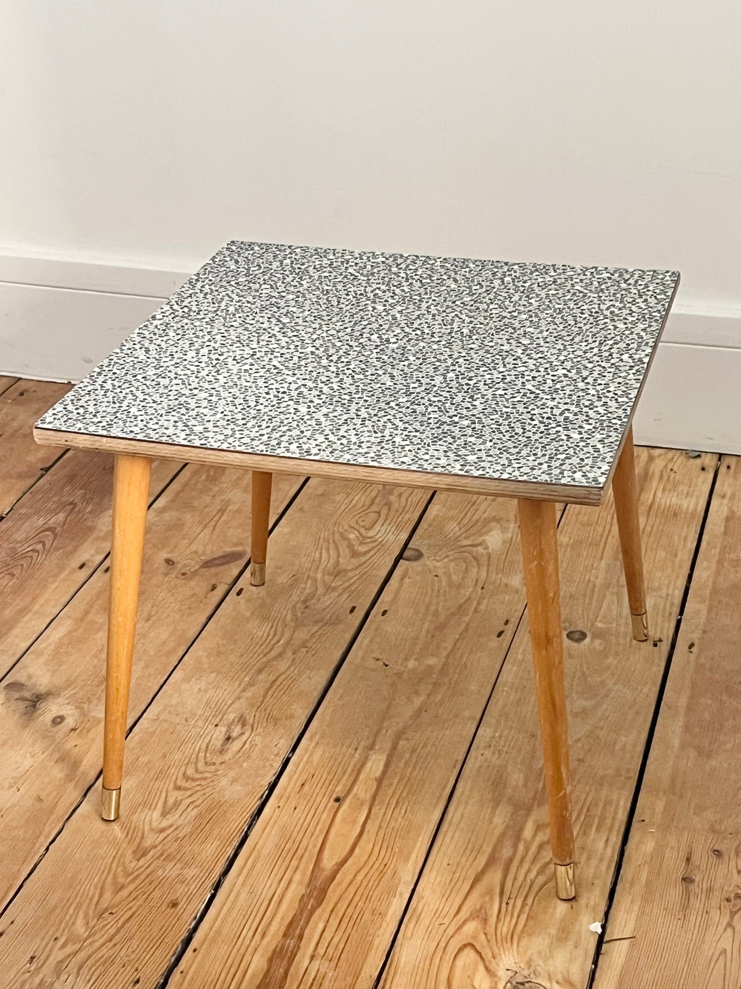 Vintage Mid Century Patterned Side Table/Plant stand