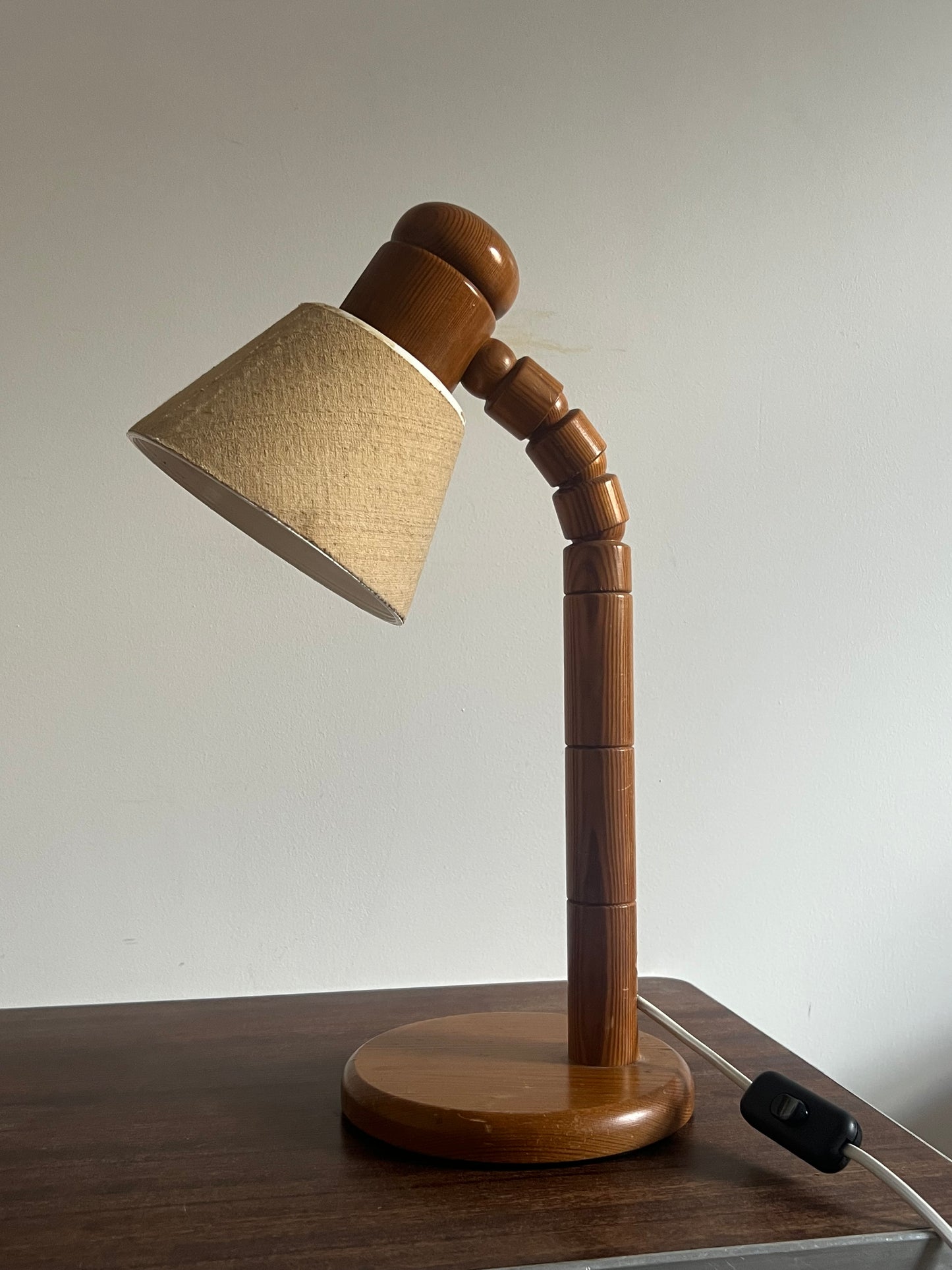Pine Adjustable Table Lamp by Solbackens Svarveri