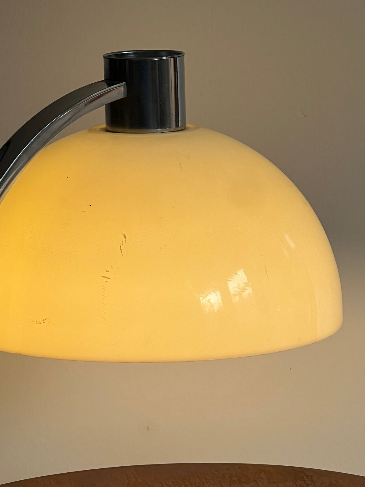 Mid Century 70’s Perspex & Chrome Table Lamp
