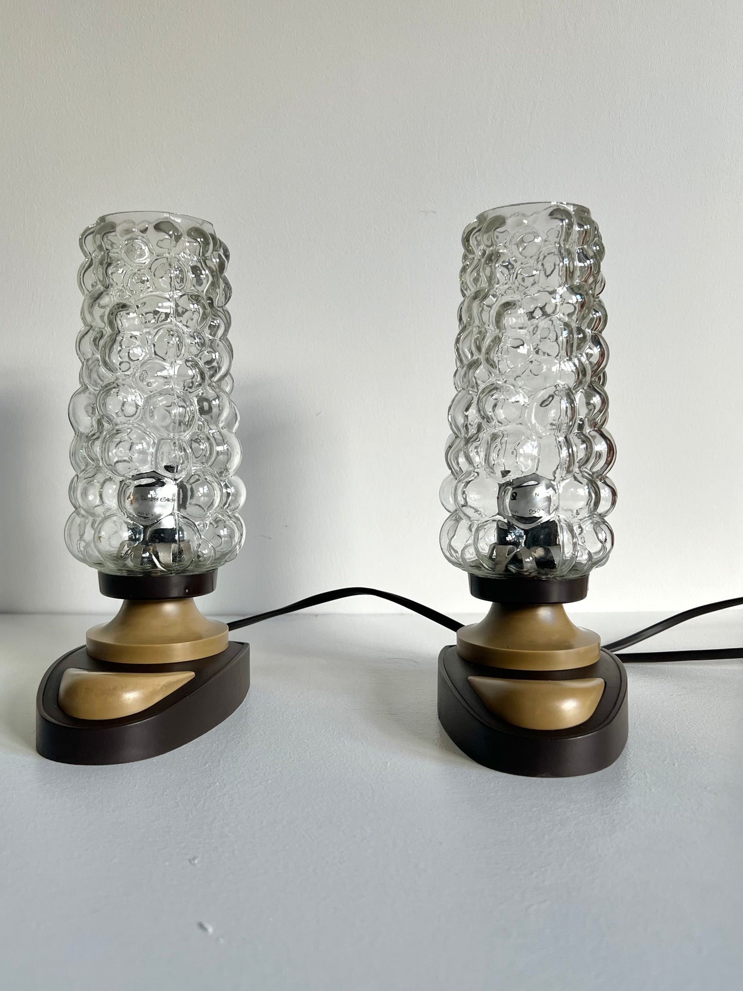 Mid Century Space Age Pair of Bedside Lamps