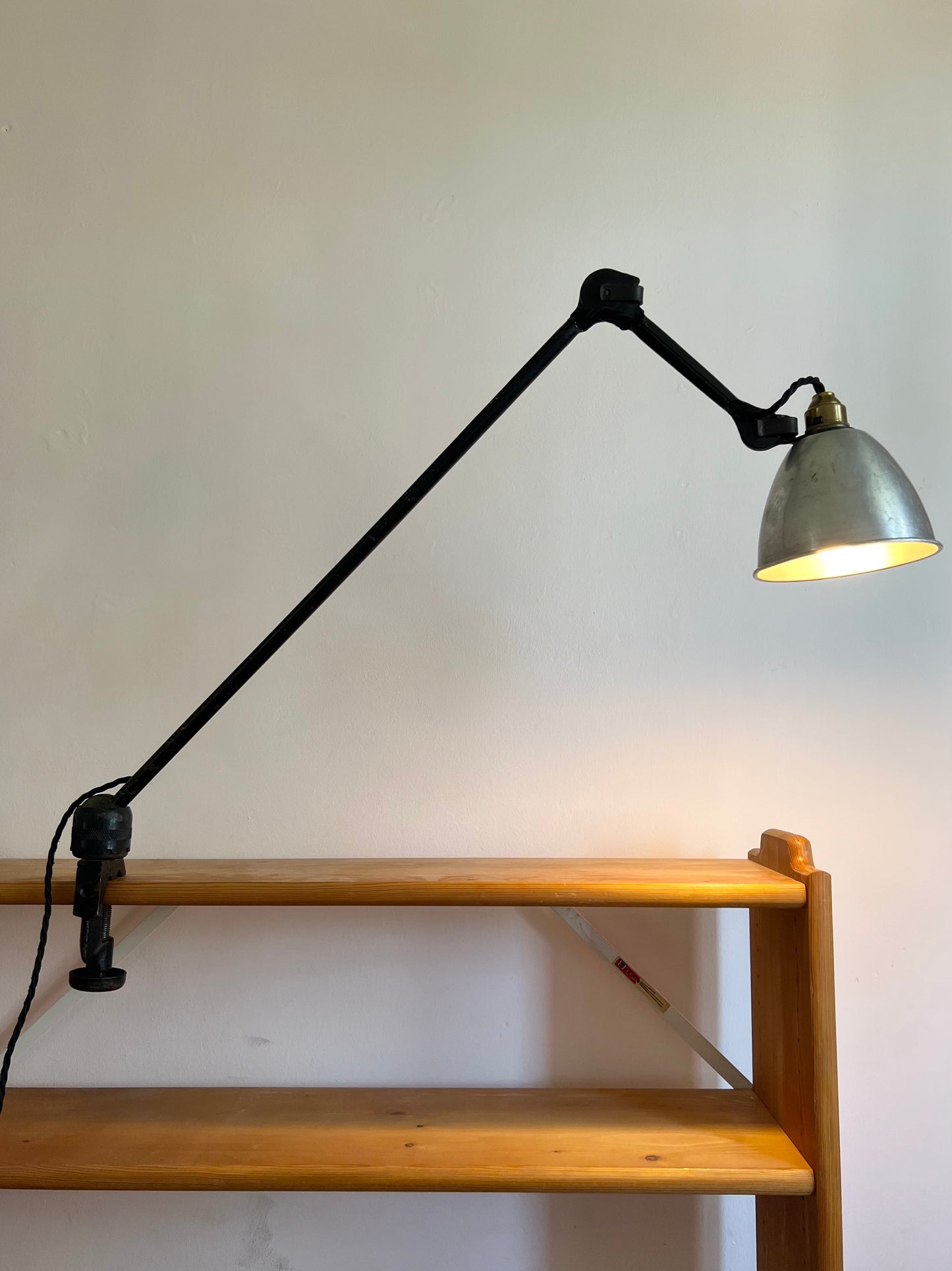 Art Deco Vintage Industrial Task Lamp by Bernard Albin Gras for Ravel Clamart