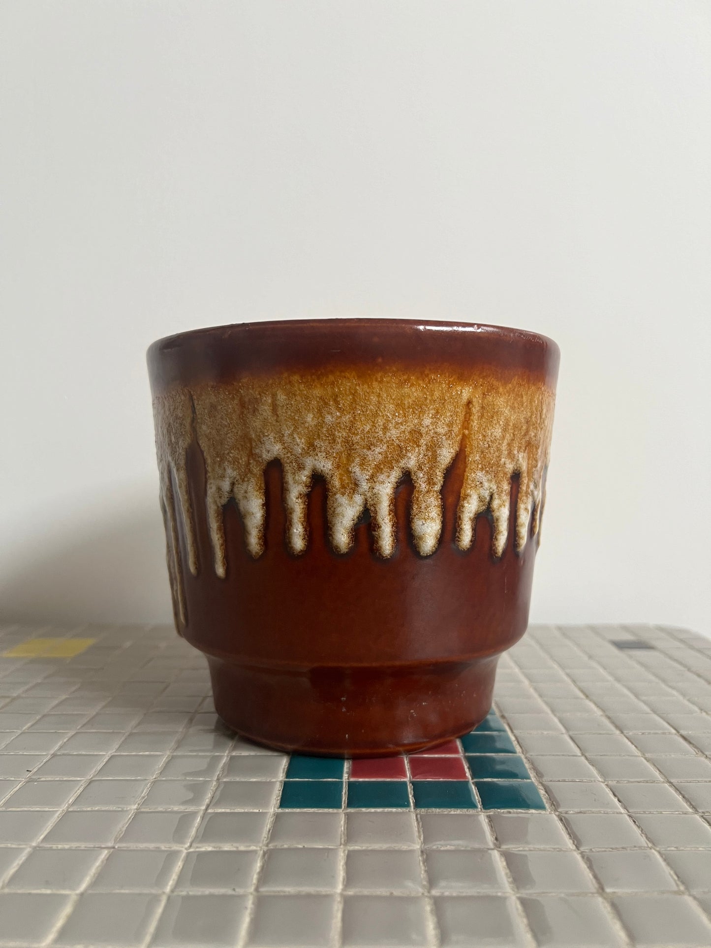 Mid Century Fat Lava West Style German Planter