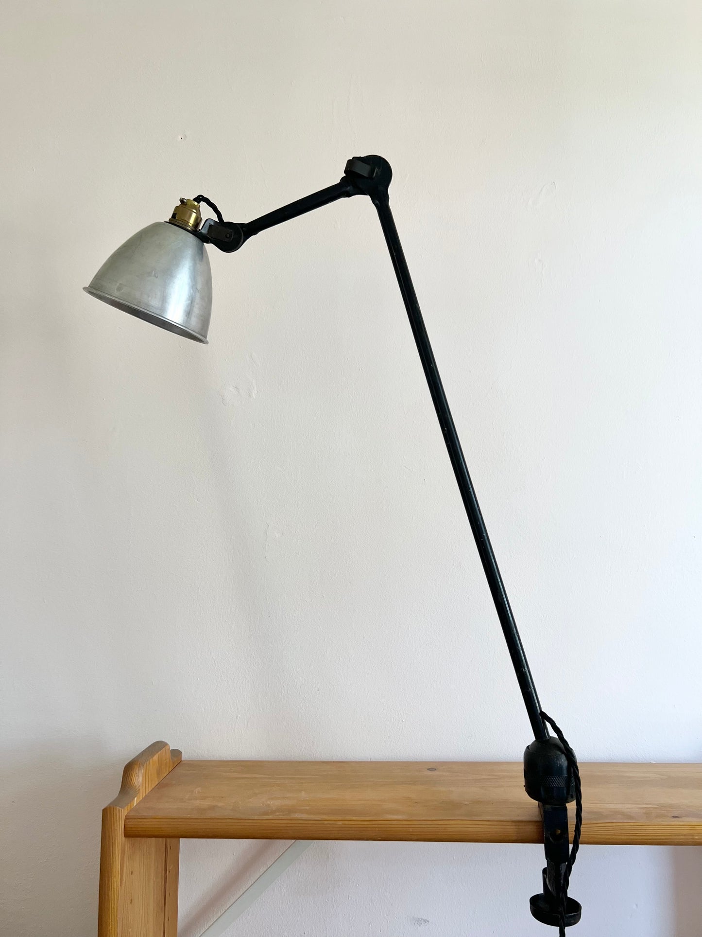 Art Deco Vintage Industrial Task Lamp by Bernard Albin Gras for Ravel Clamart