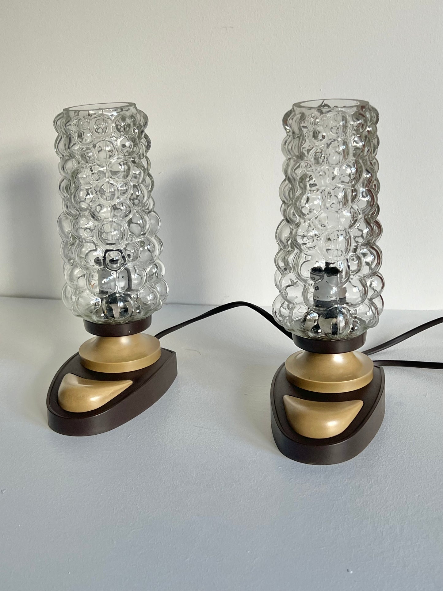 Mid Century Space Age Pair of Bedside Lamps