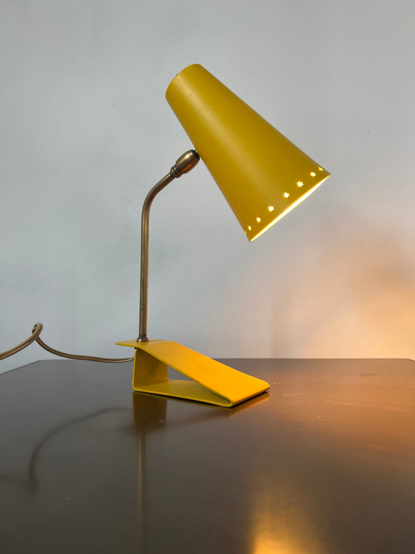 Mid Century Yellow Desk Lamp by Hala Zeist