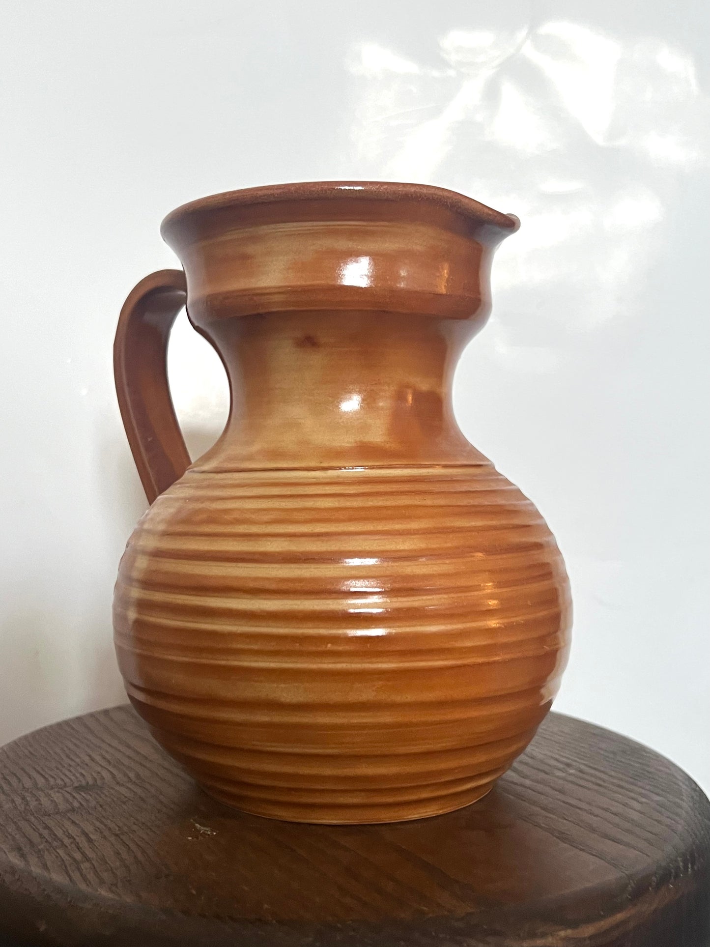 Mid Century Rustic Stonewear Pitcher