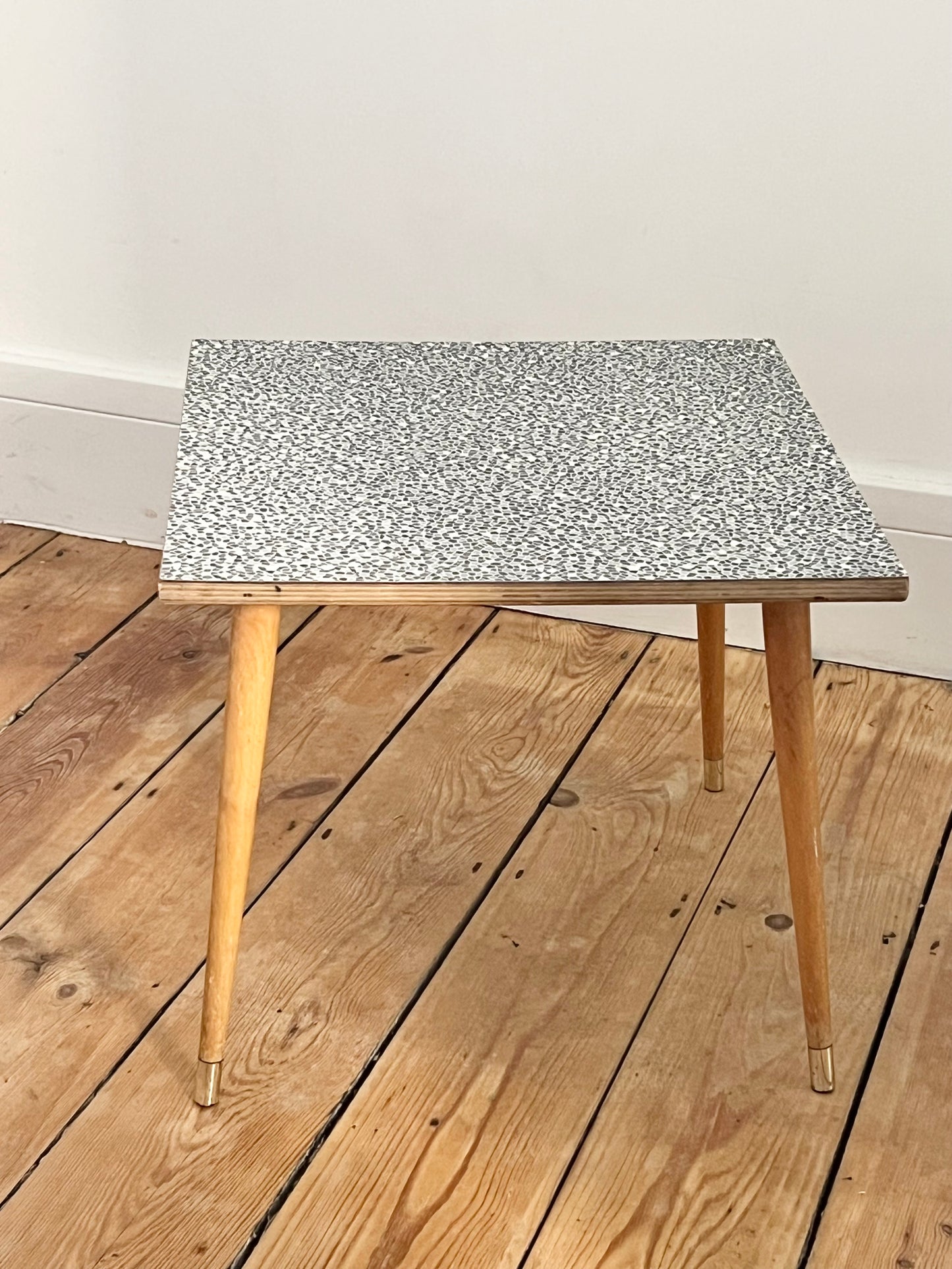 Vintage Mid Century Patterned Side Table/Plant stand