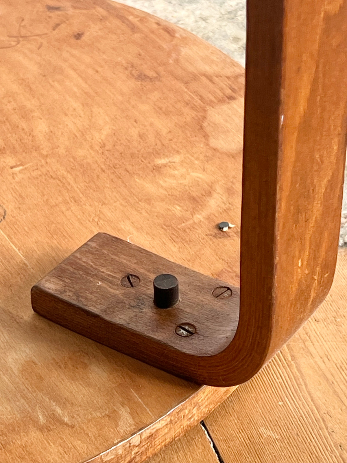 Vintage Mid Century Bentwood Alvar Aalto Style Side Table
