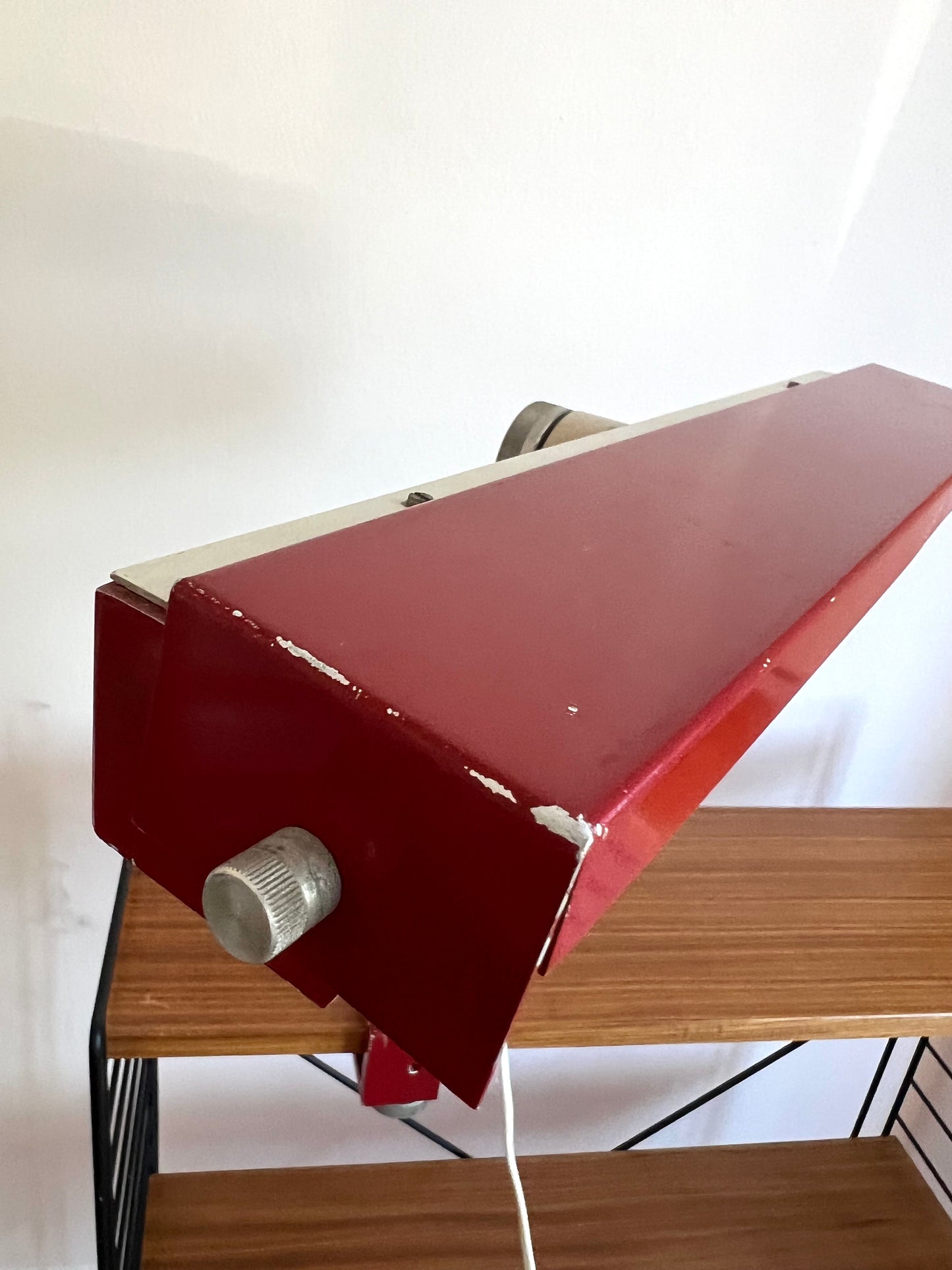 Mid Century Burgundy Red Space Age Surface Lamp