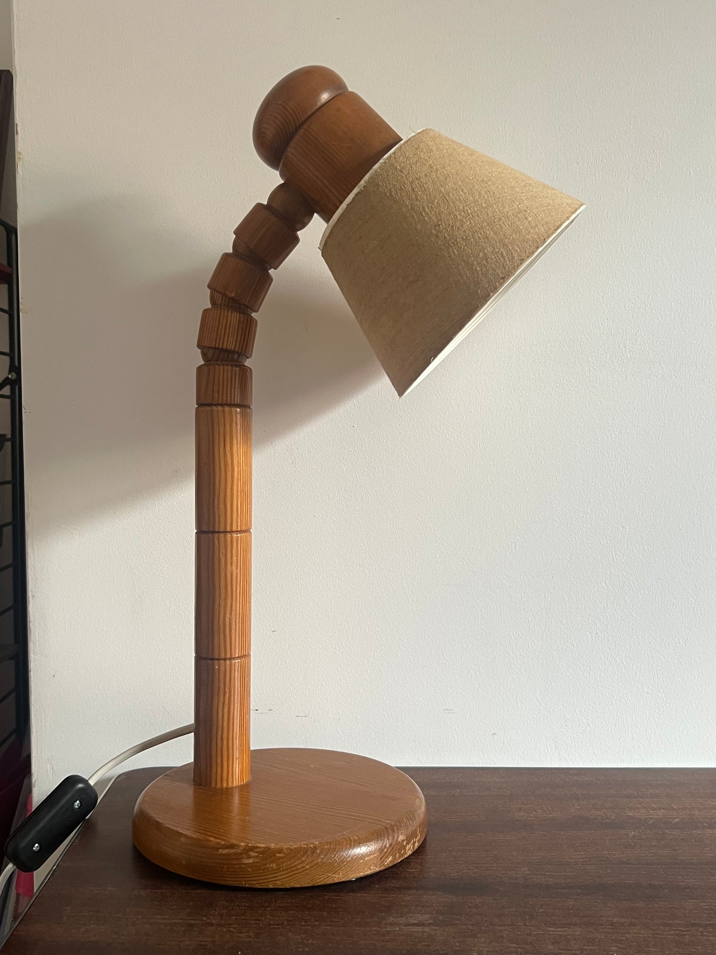 Pine Adjustable Table Lamp by Solbackens Svarveri