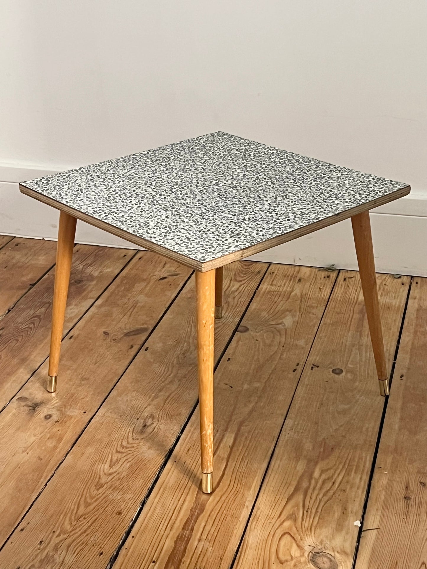 Vintage Mid Century Patterned Side Table/Plant stand