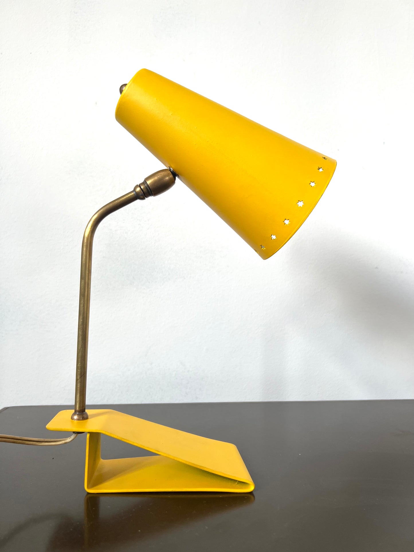 Mid Century Yellow Desk Lamp by Hala Zeist