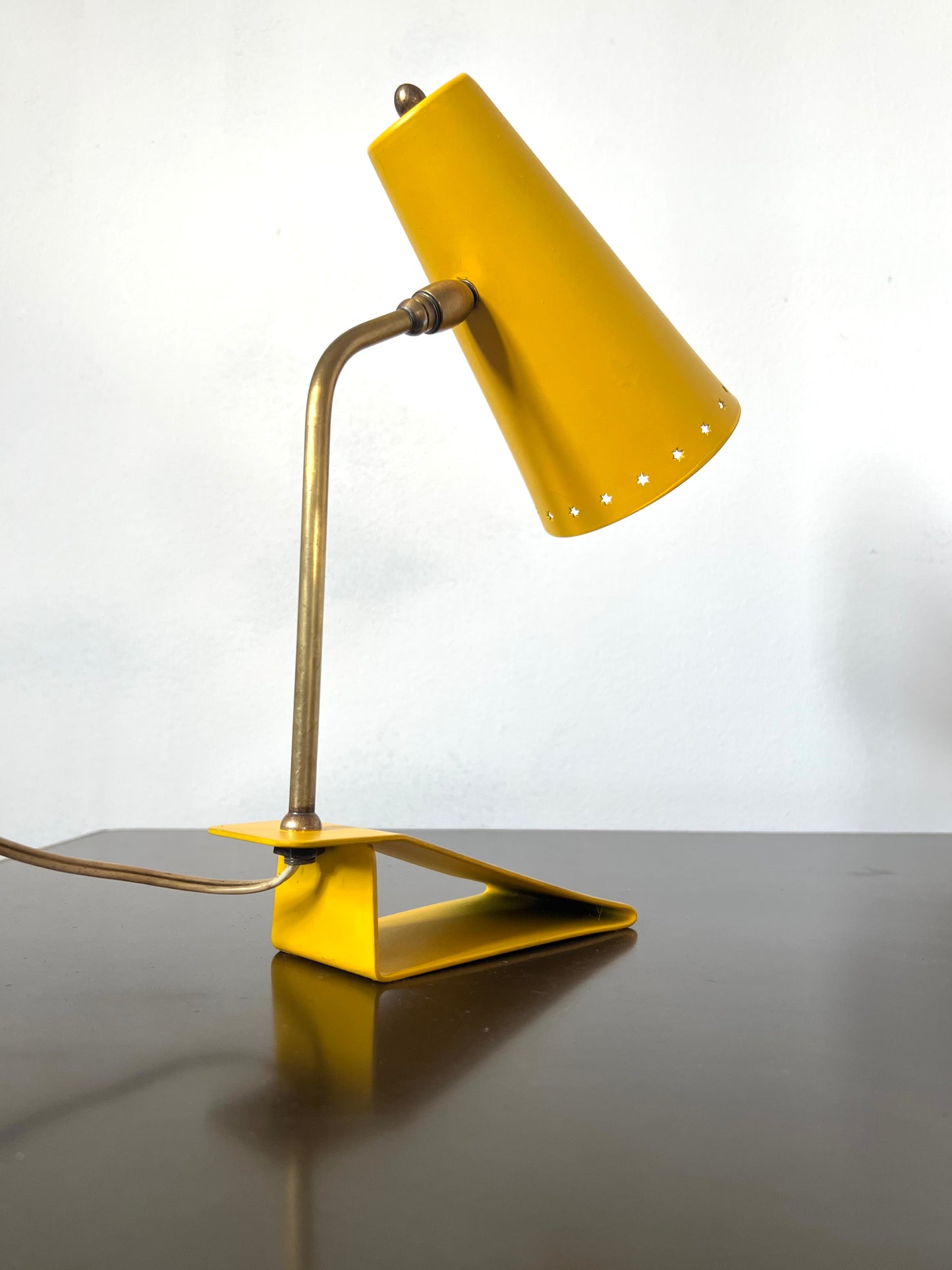 Mid Century Yellow Desk Lamp by Hala Zeist