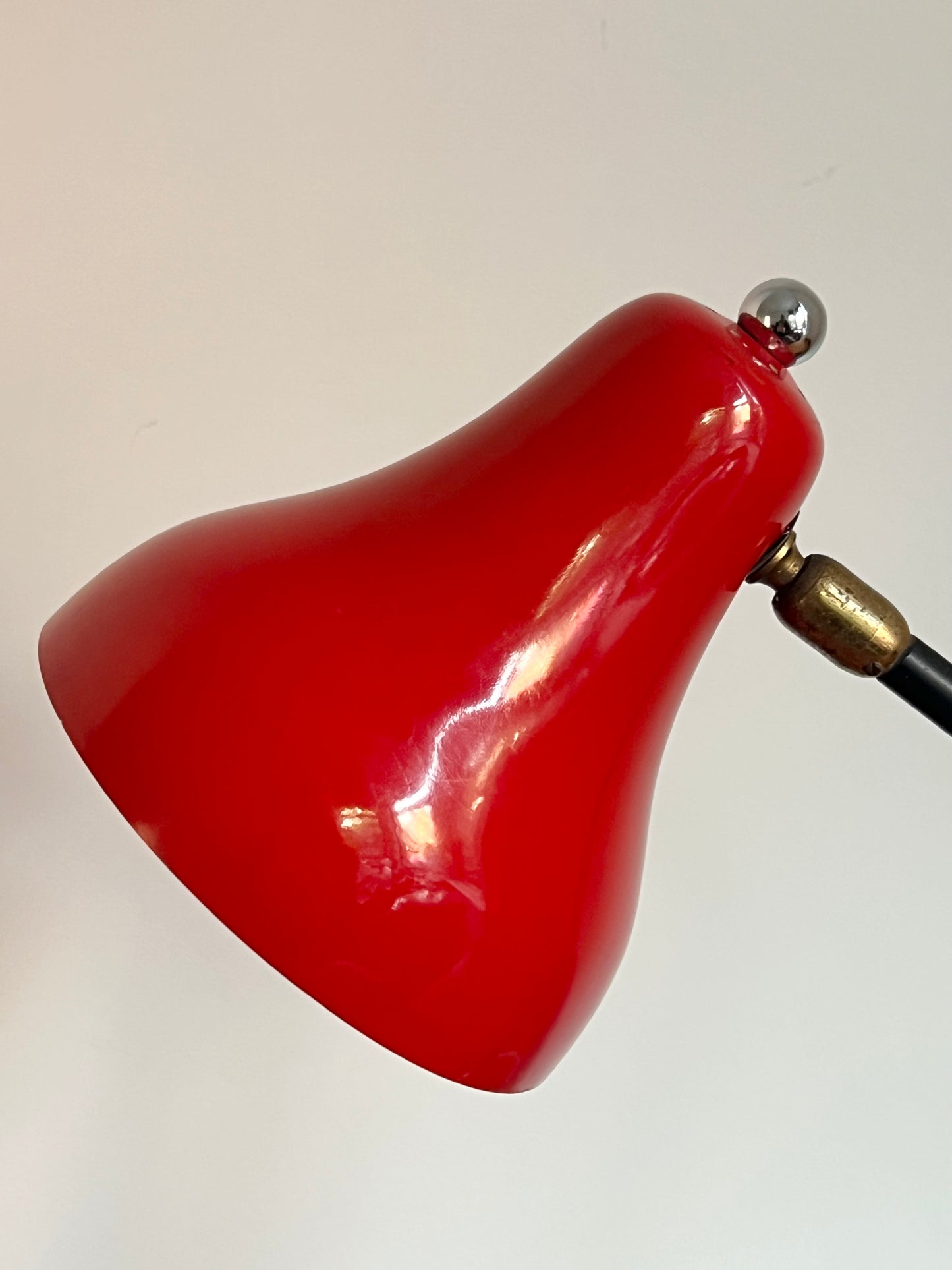 Vintage Mid Century Red Cocotte Desk Lamp