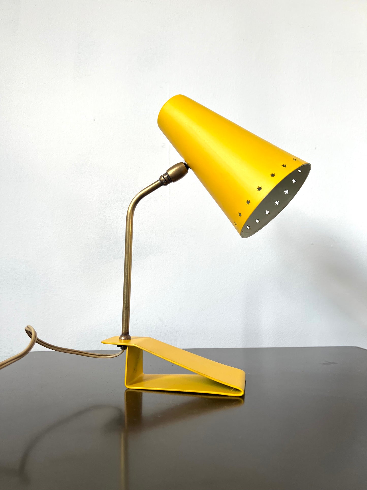 Mid Century Yellow Desk Lamp by Hala Zeist