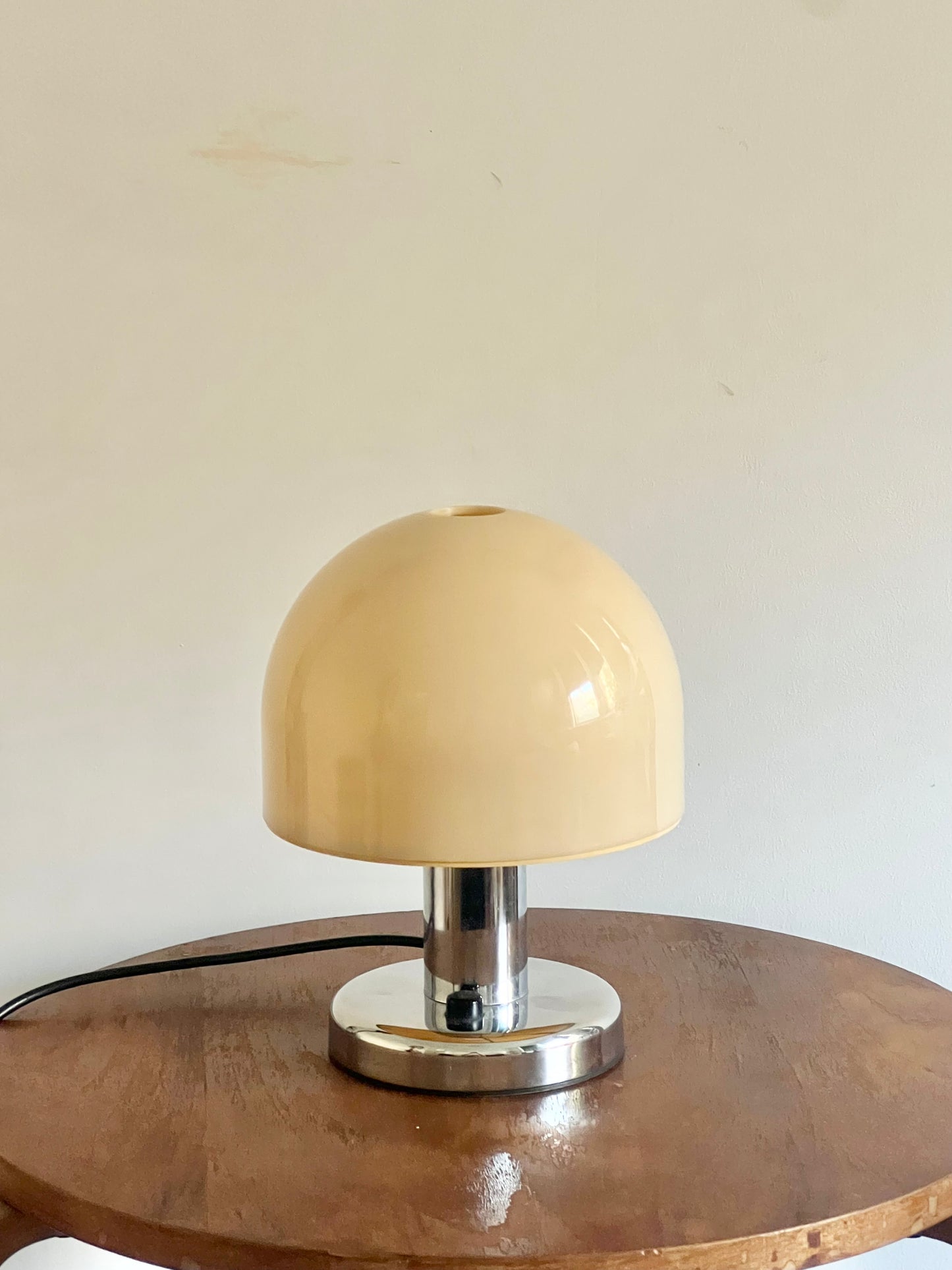 Mid Century Chrome Mushroom Lamp