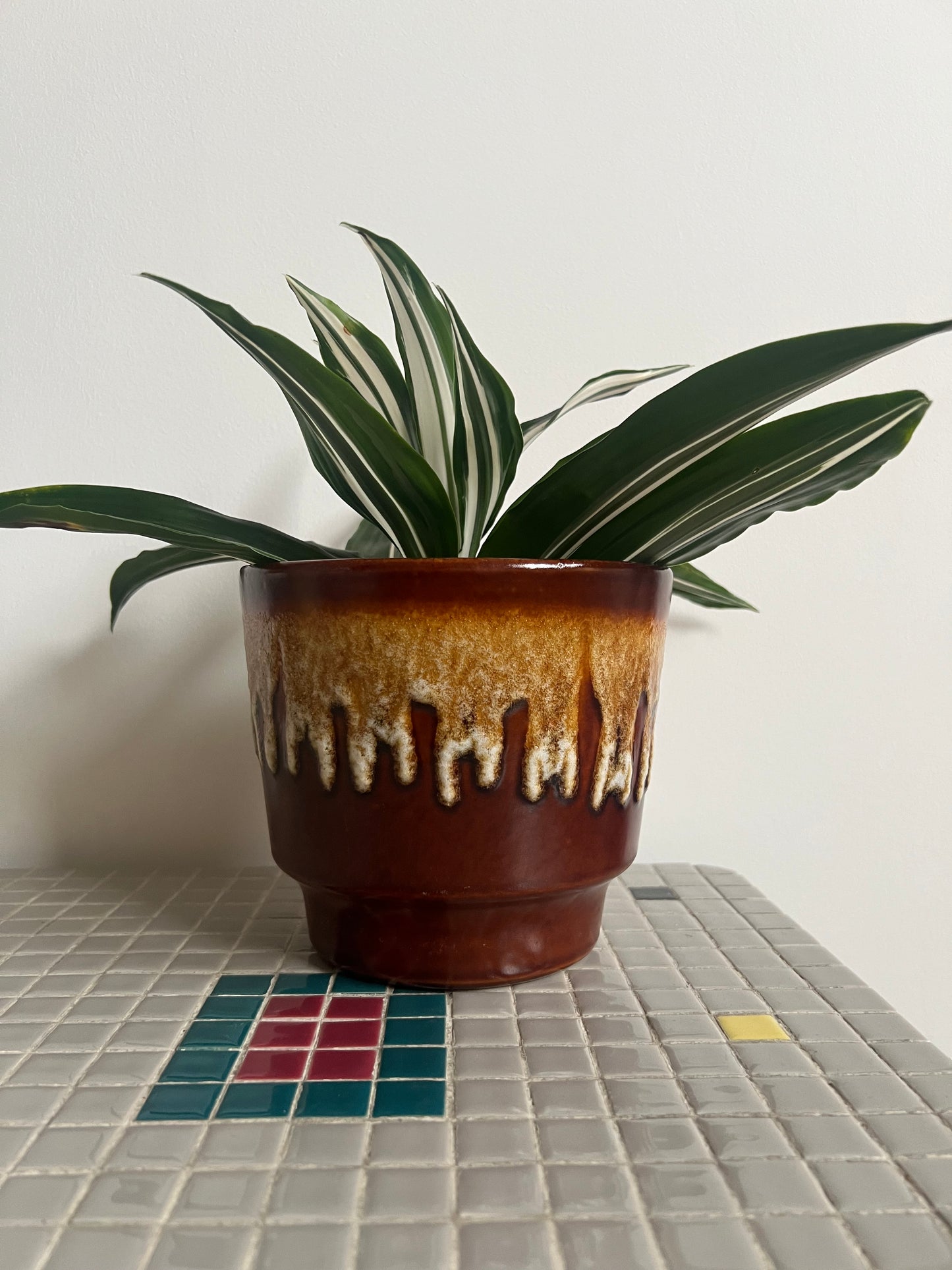 Mid Century Fat Lava West Style German Planter