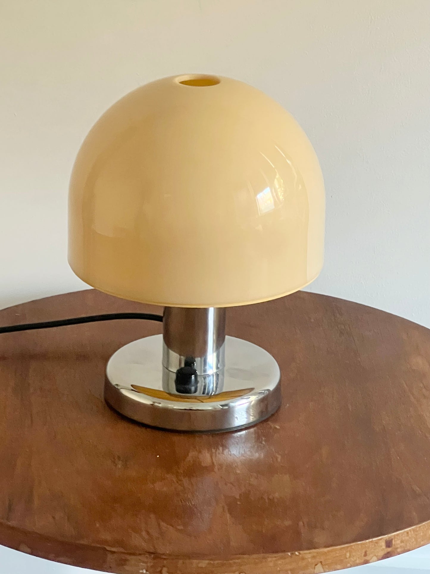 Mid Century Chrome Mushroom Lamp