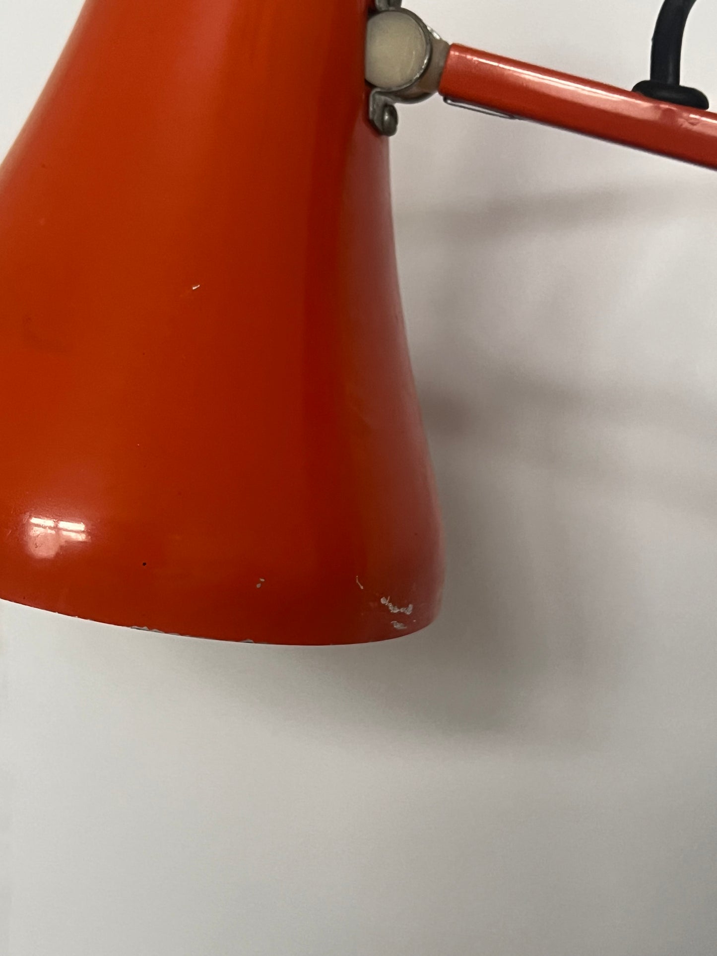 Vintage Herbert Terry Anglepoise 90 Orange Desk Lamp