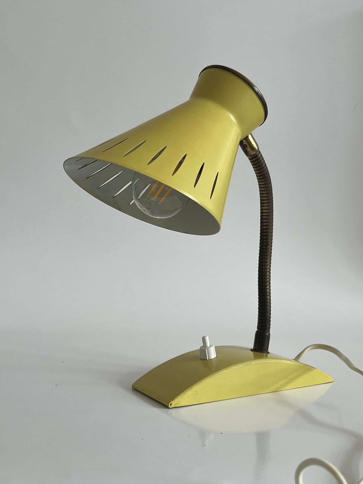 Mid Century Modern Yellow Diabolo Desk/Table Lamp