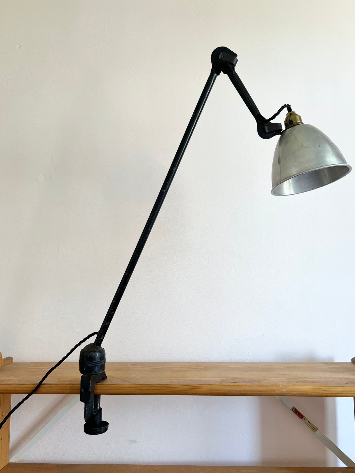 Art Deco Vintage Industrial Task Lamp by Bernard Albin Gras for Ravel Clamart