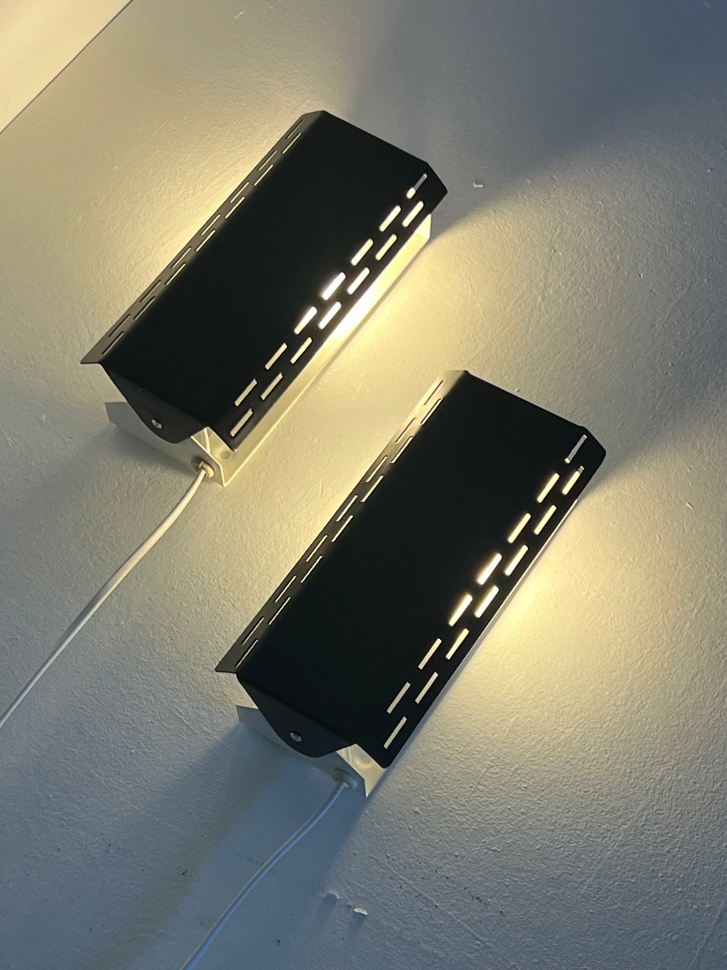 Mid Century Pair Of Adjustable Wall Lamps