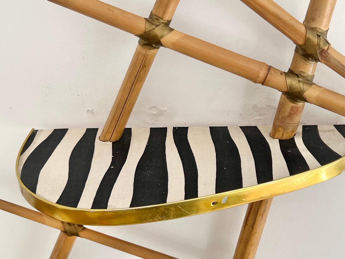 Vintage Mid Century Modern German Tiered Wall Shelving Unit