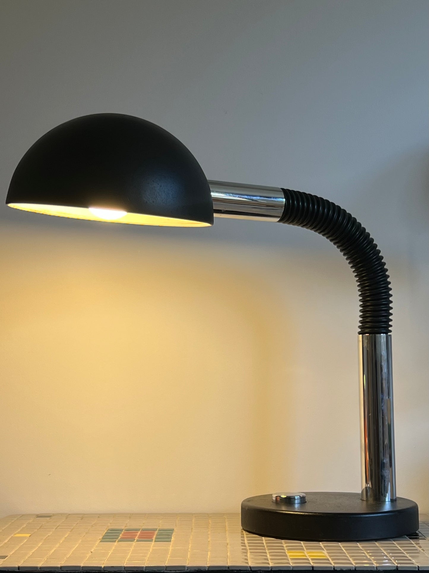 Vintage Mid Century Space Age XL Table Lamp By Hillebrand