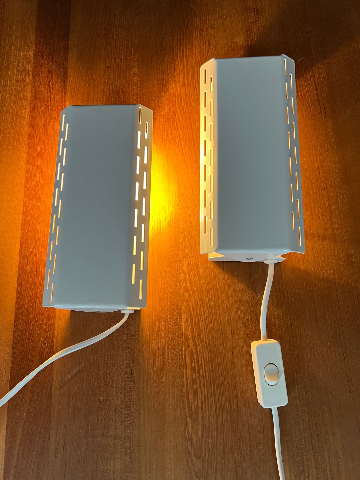 Mid Century Pair of Adjustable Wall Lamps