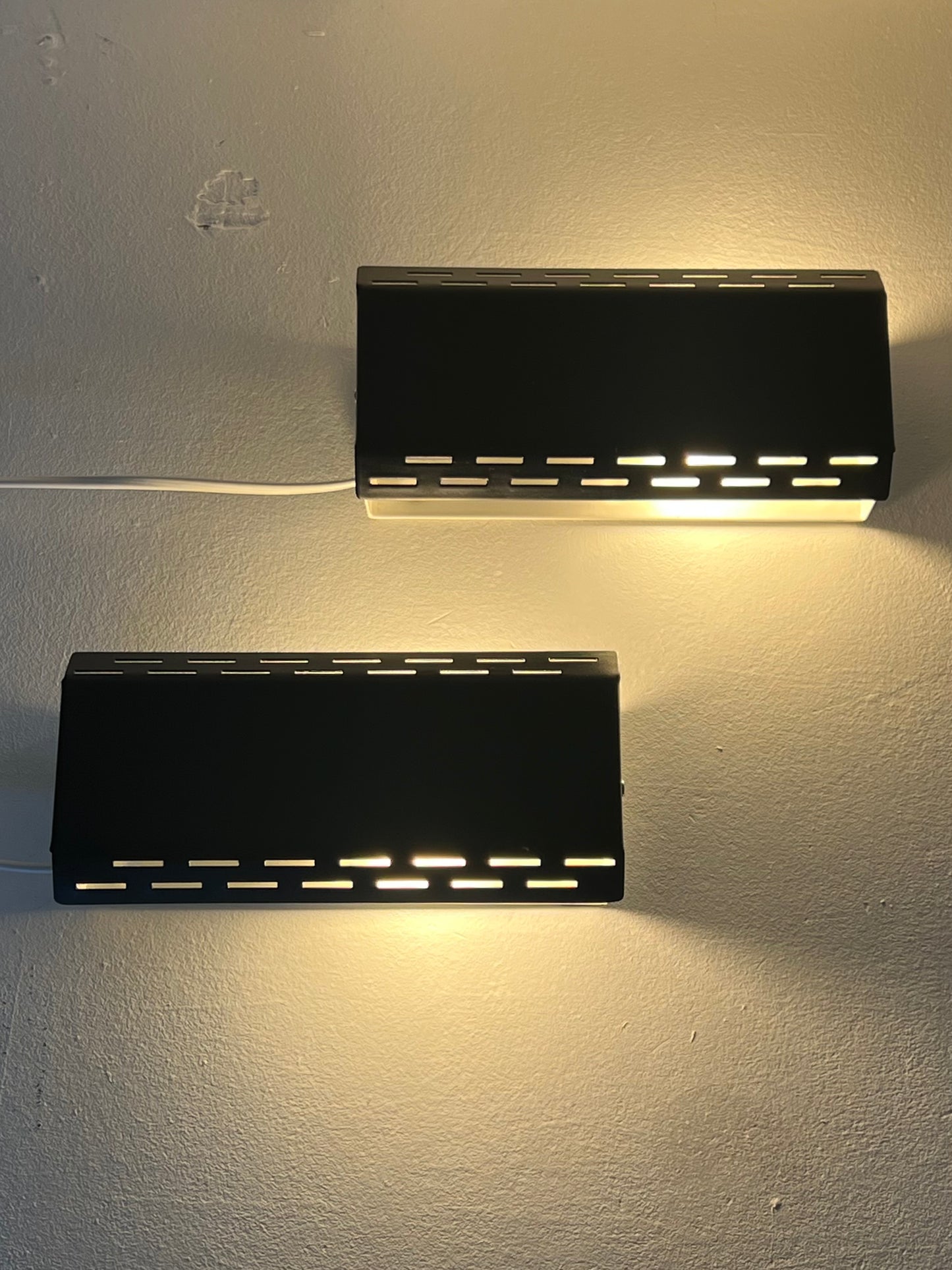 Mid Century Pair Of Adjustable Wall Lamps