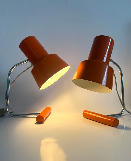 Pair Of Mid-Century Table Lamps By Josef Hurka For Napako, Czechoslovakia