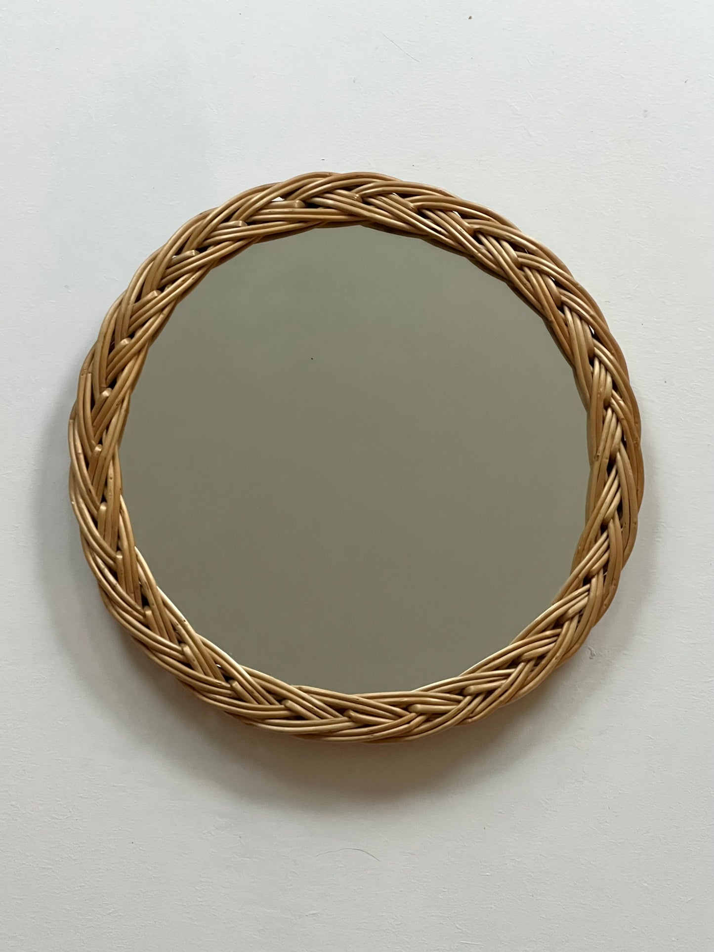 Mid Century French Rattan Cane Mirror