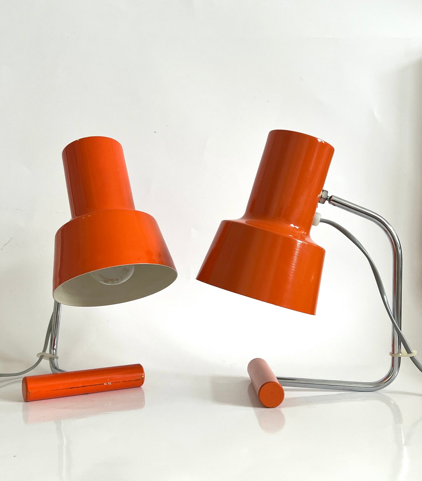 Pair Of Mid-Century Table Lamps By Josef Hurka For Napako, Czechoslovakia