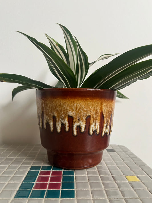 Mid Century Fat Lava West Style German Planter