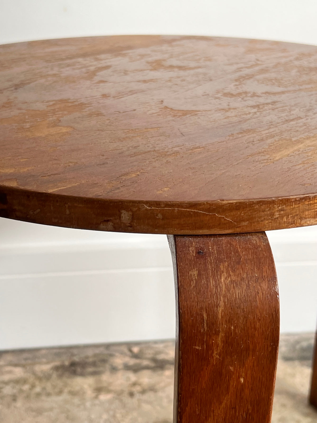 Vintage Mid Century Bentwood Alvar Aalto Style Side Table