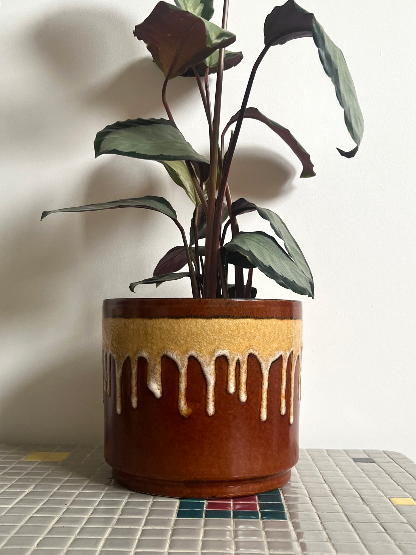 Work Mid Century Fat Lava West German Style Planter