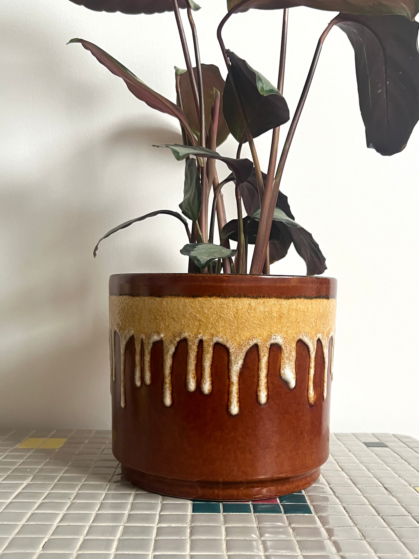 Work Mid Century Fat Lava West German Style Planter