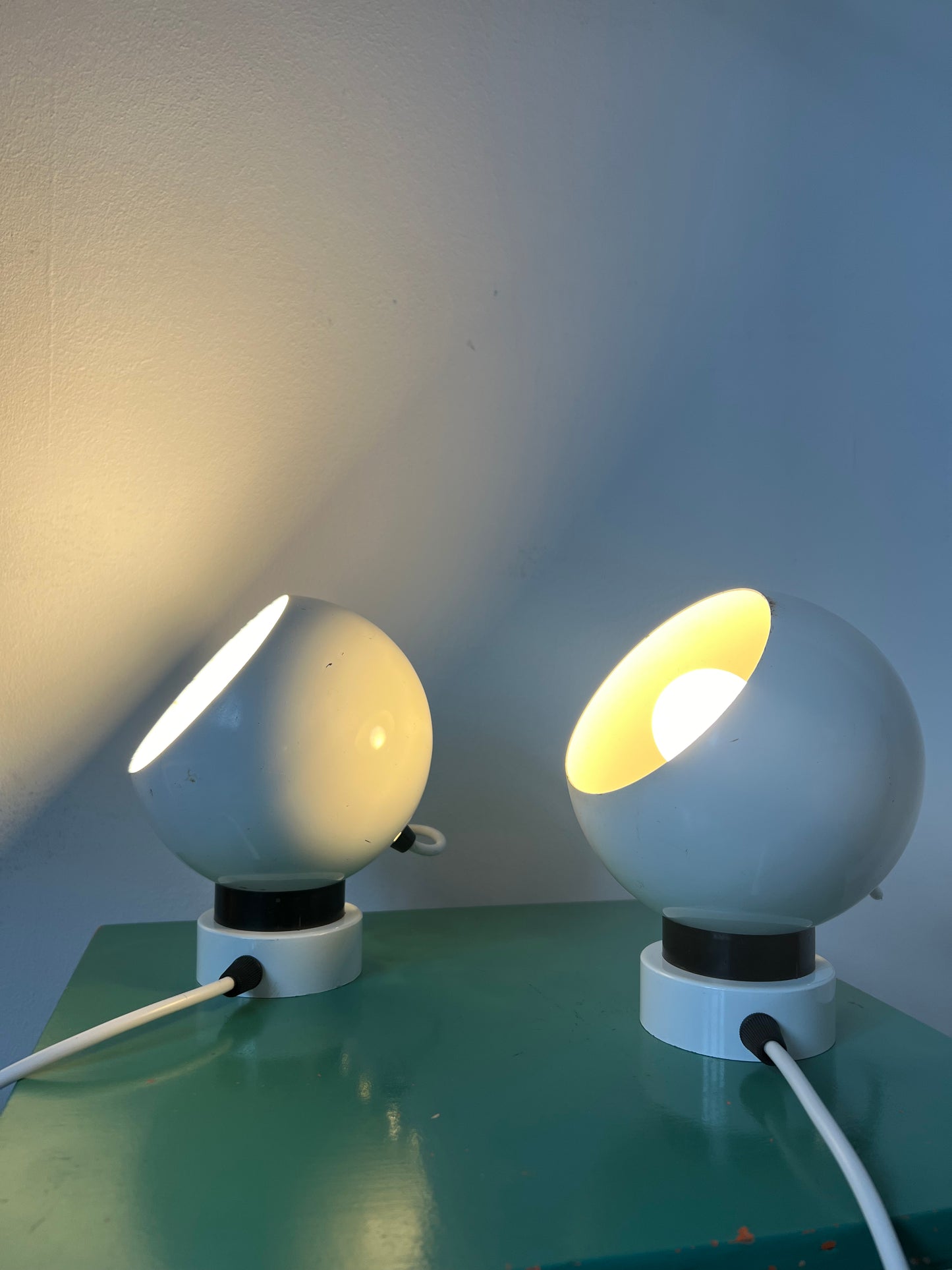 Mid Century Atomic Space Age Pair of Magnaspot Table/Wall lamps