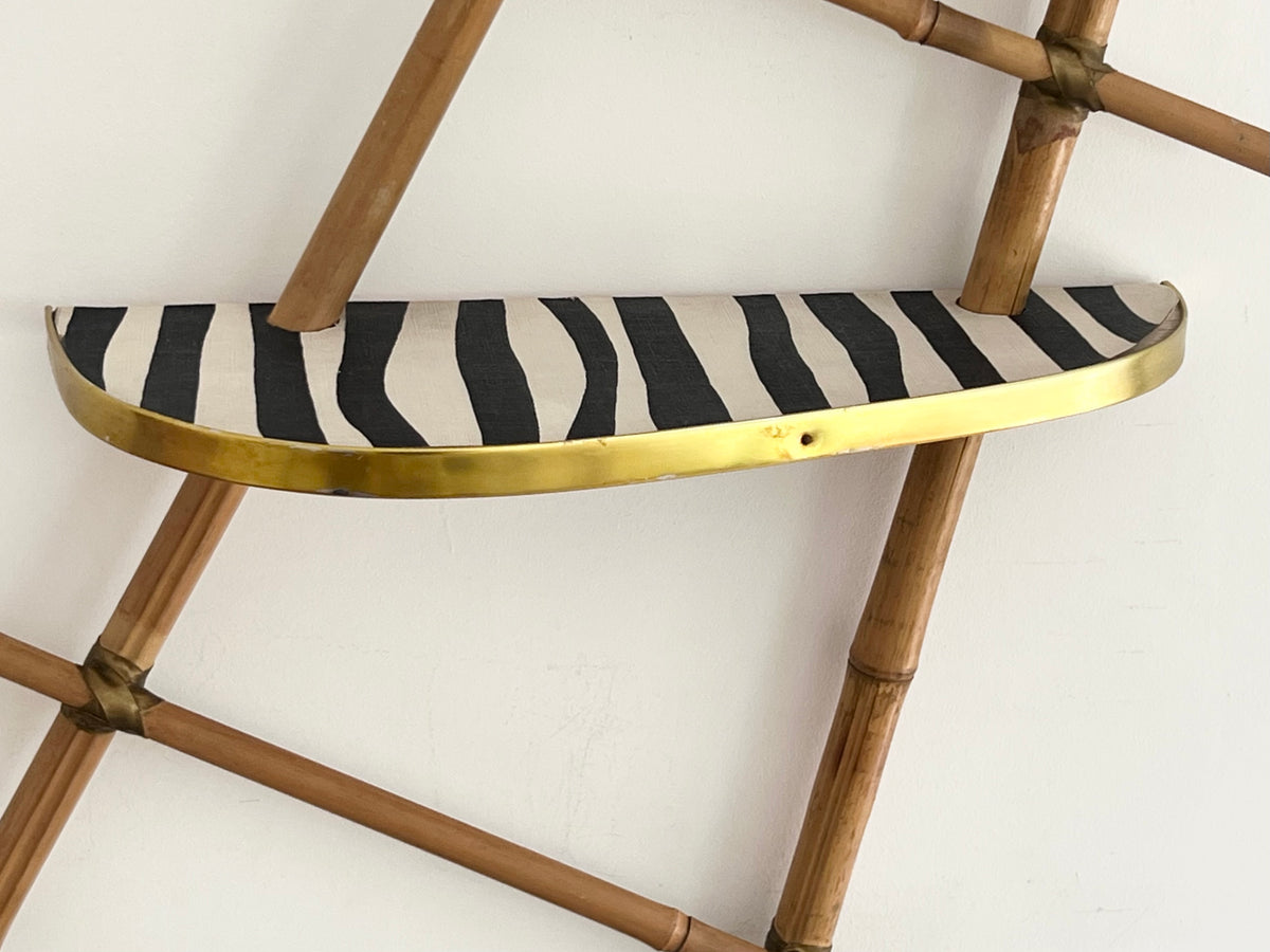 Vintage Mid Century Modern German Tiered Wall Shelving Unit