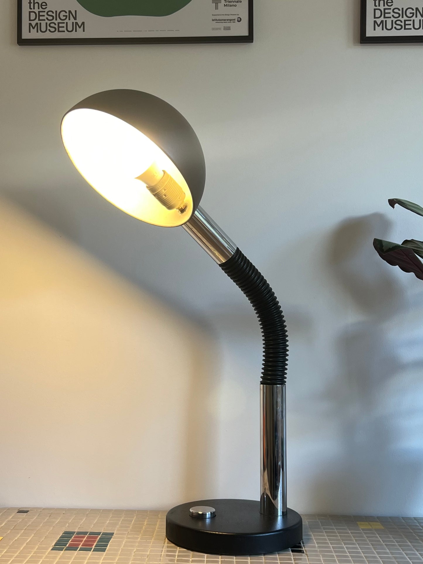 Vintage Mid Century Space Age XL Table Lamp By Hillebrand