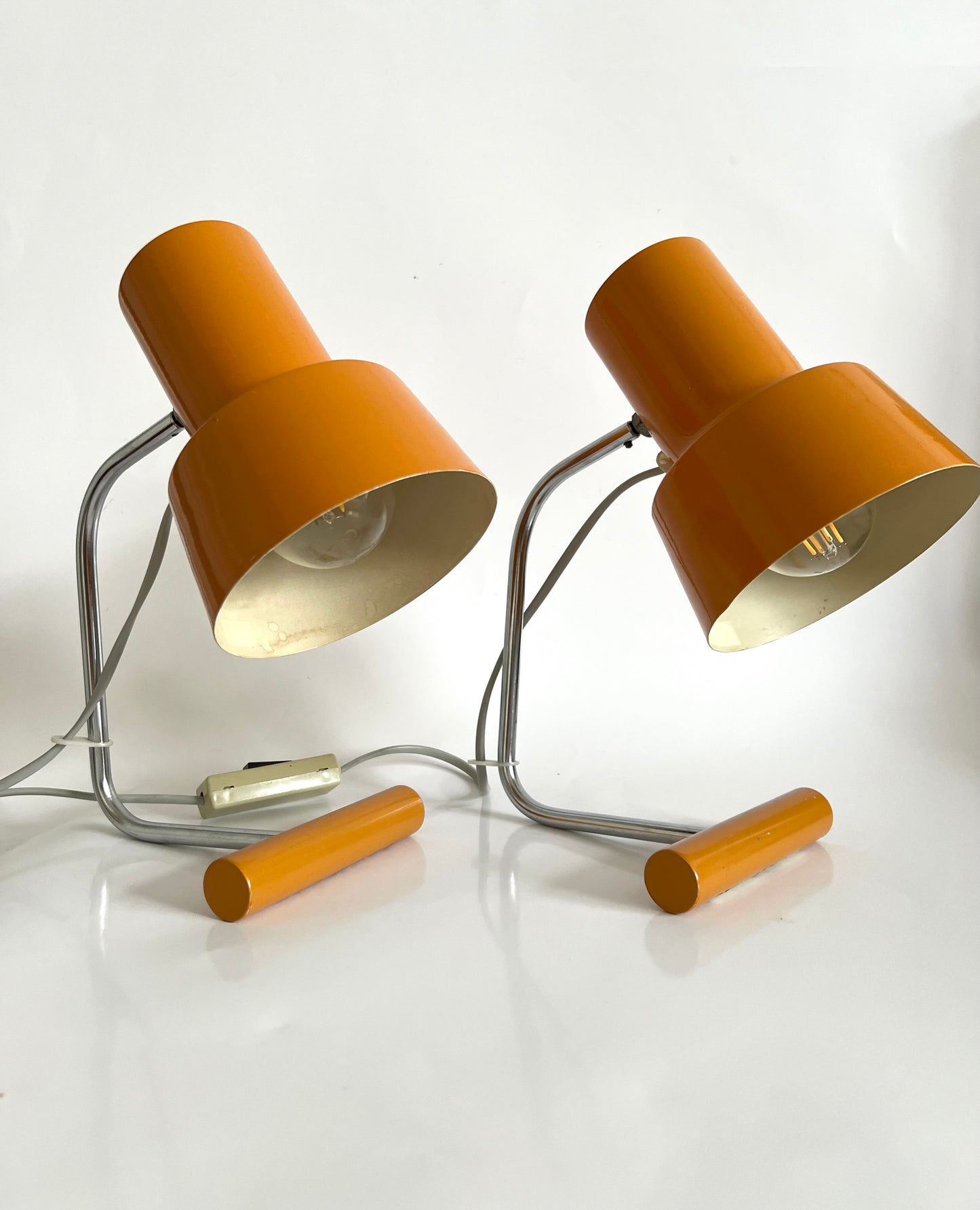 Pair Of Mid-Century Table Lamps By Josef Hurka For Napako, Czechoslovakia