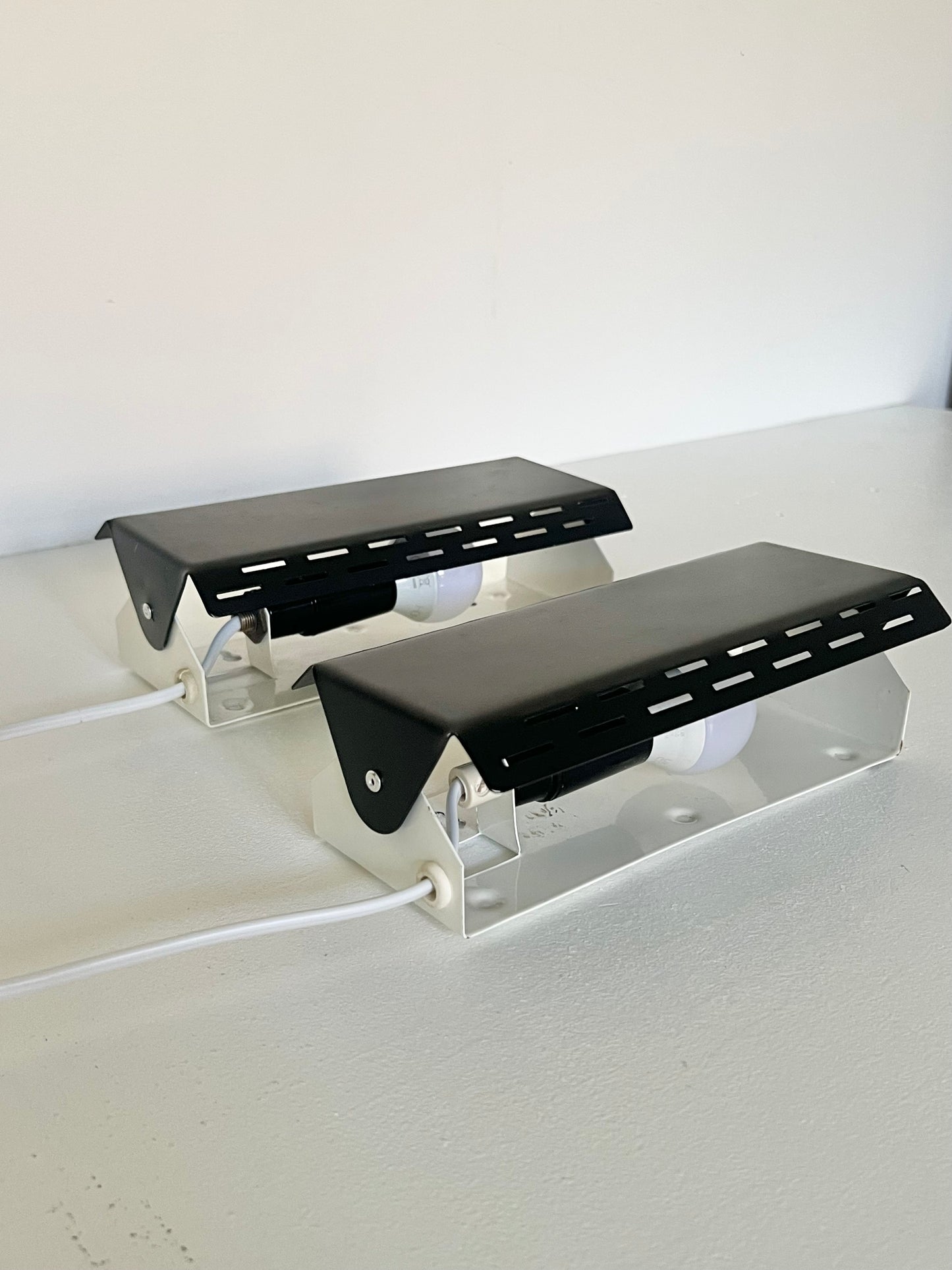 Mid Century Pair Of Adjustable Wall Lamps