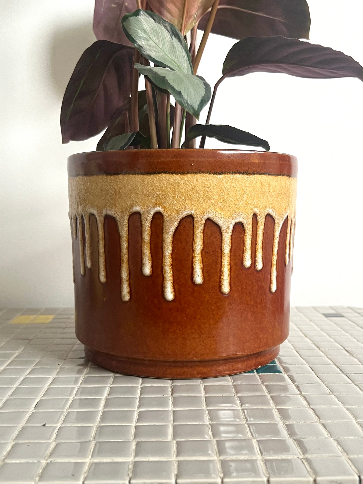 Work Mid Century Fat Lava West German Style Planter