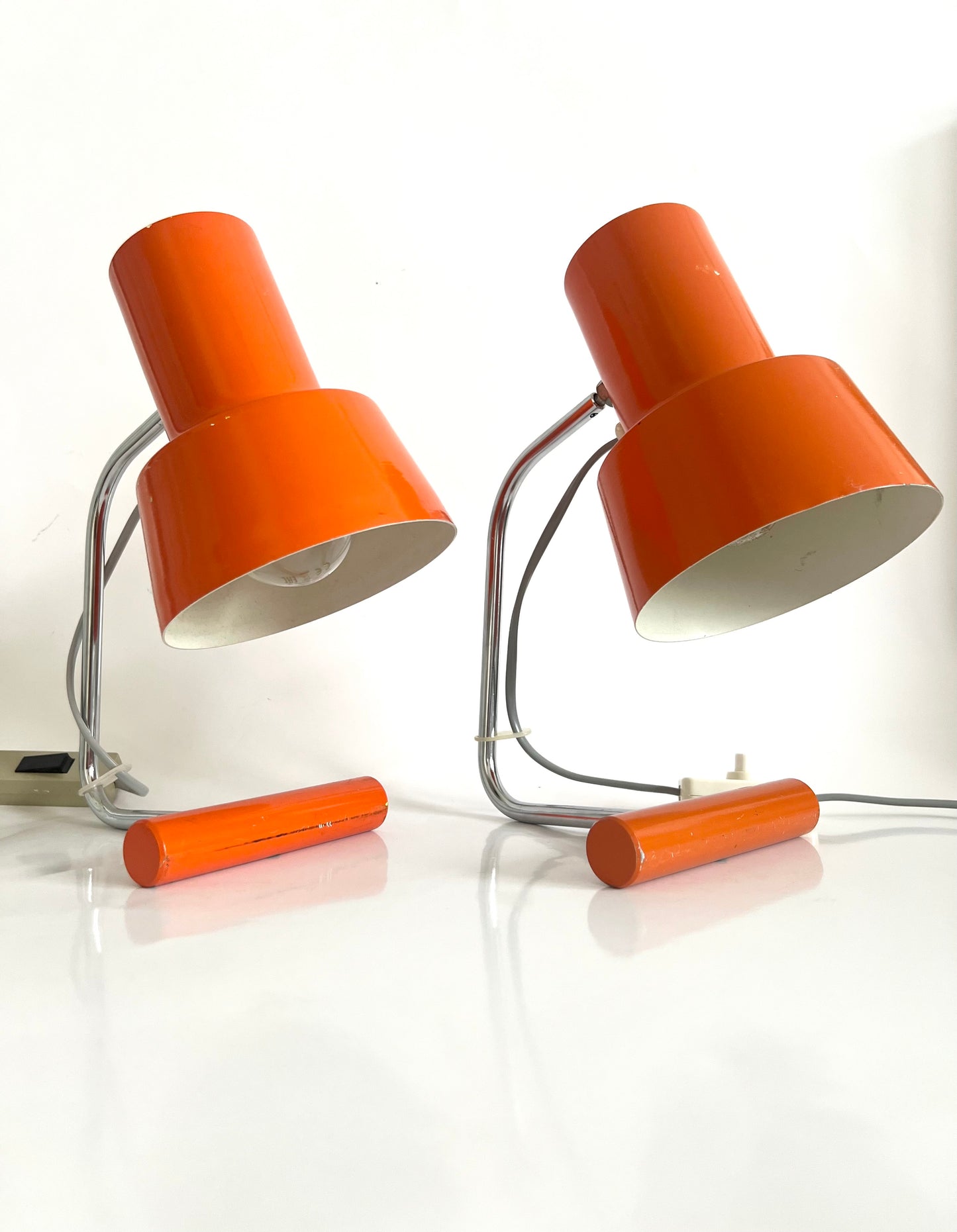 Pair Of Mid-Century Table Lamps By Josef Hurka For Napako, Czechoslovakia