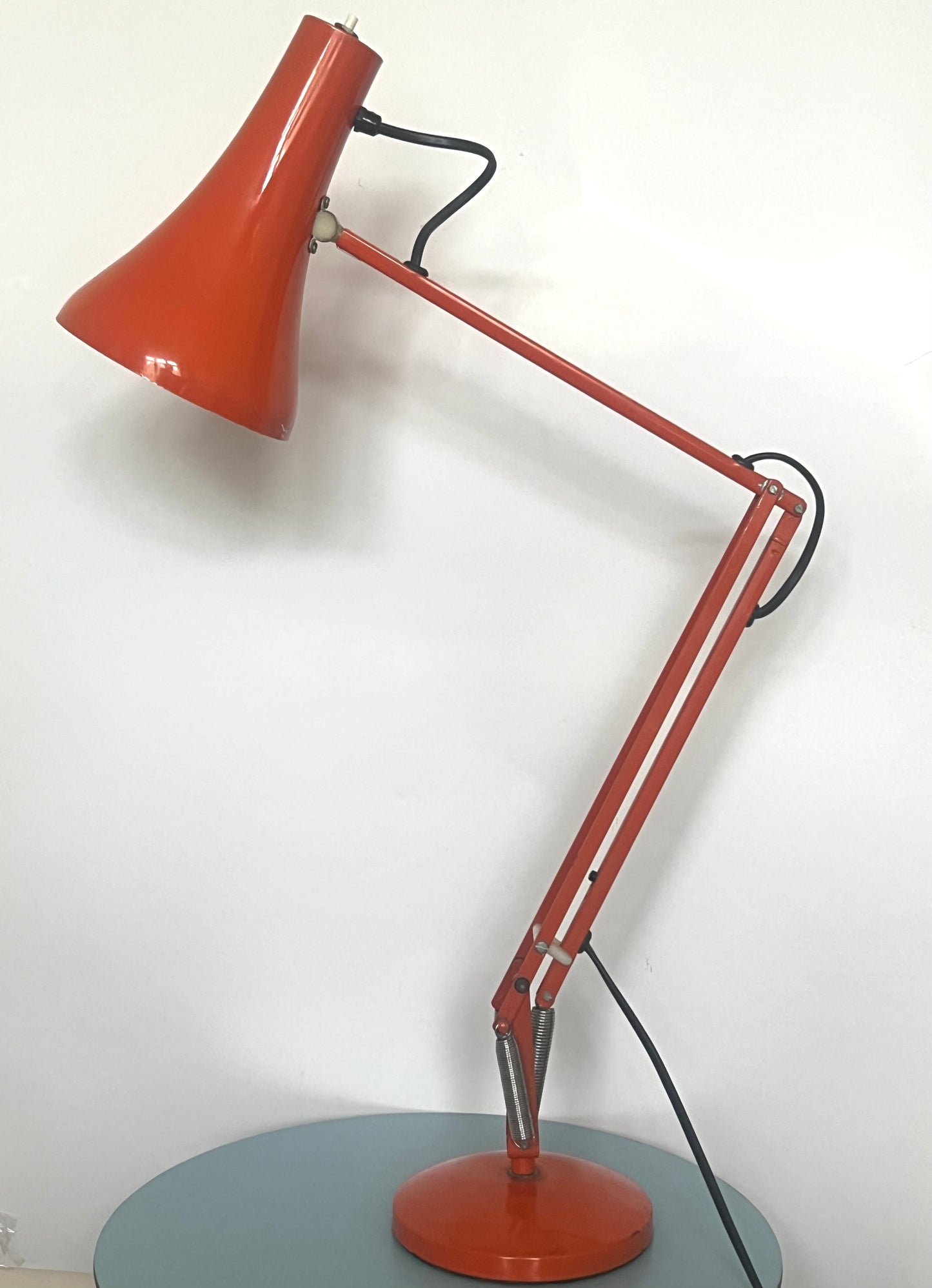 Vintage Herbert Terry Anglepoise 90 Orange Desk Lamp