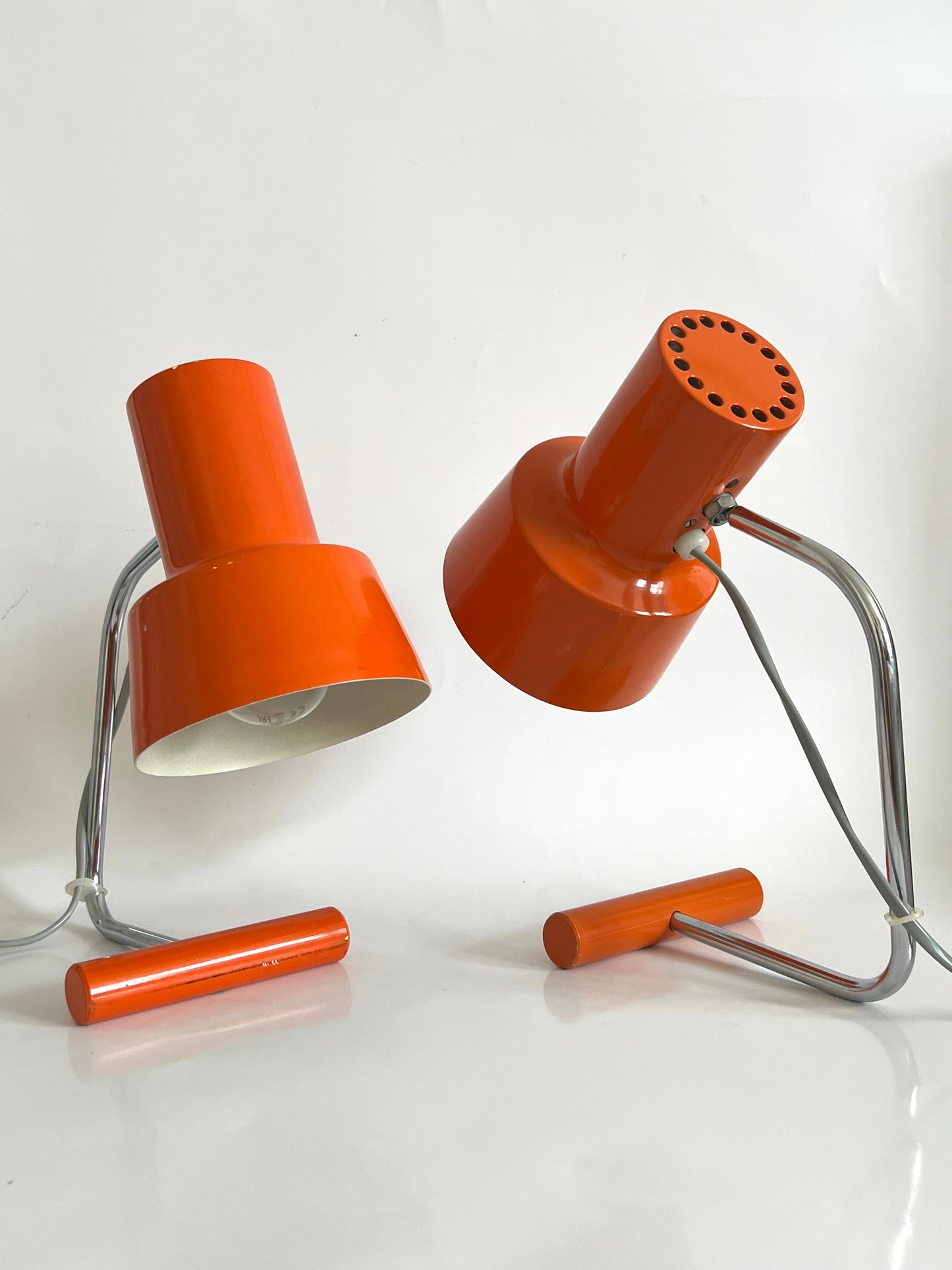 Pair Of Mid-Century Table Lamps By Josef Hurka For Napako, Czechoslovakia