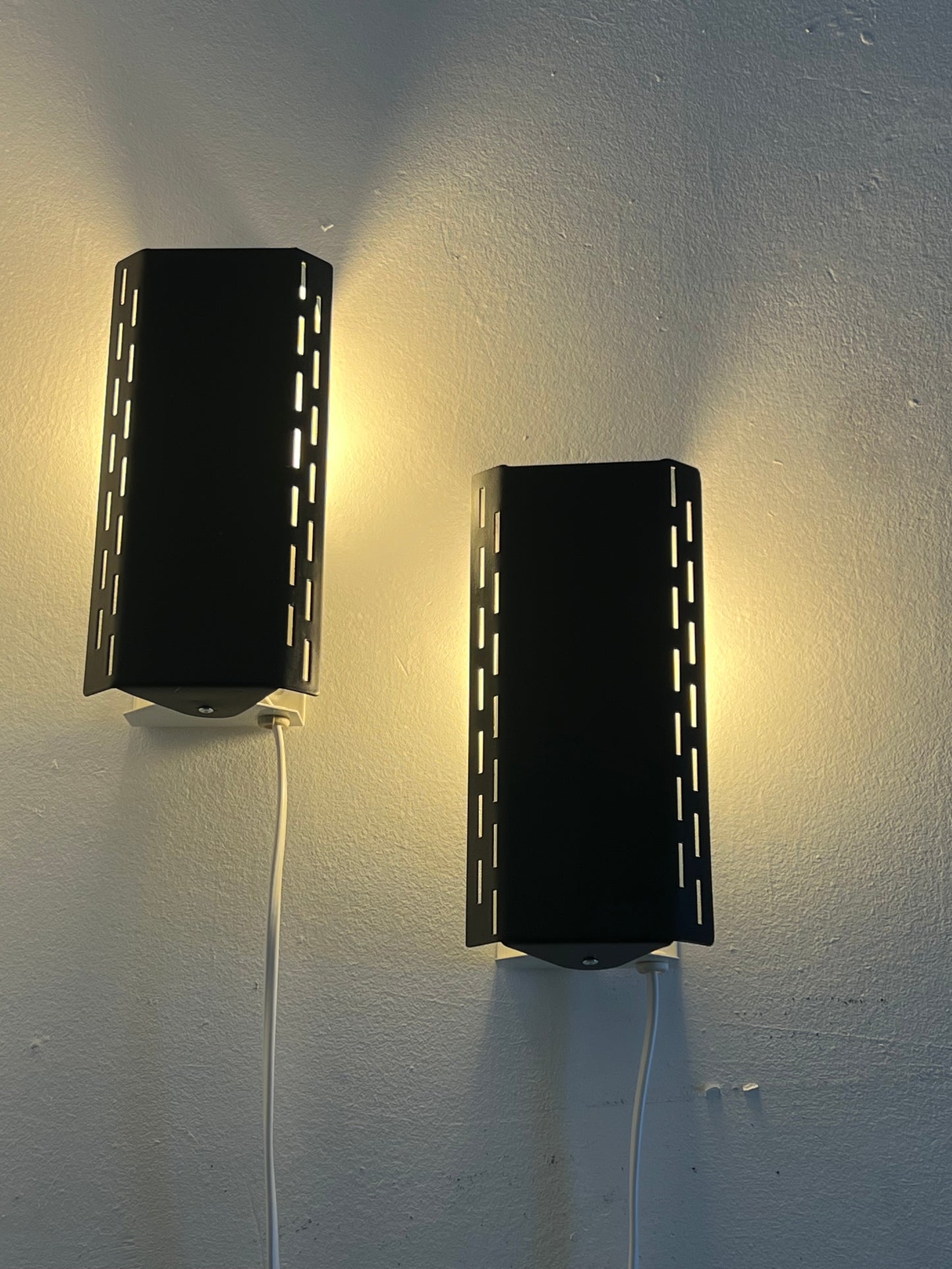Mid Century Pair Of Adjustable Wall Lamps