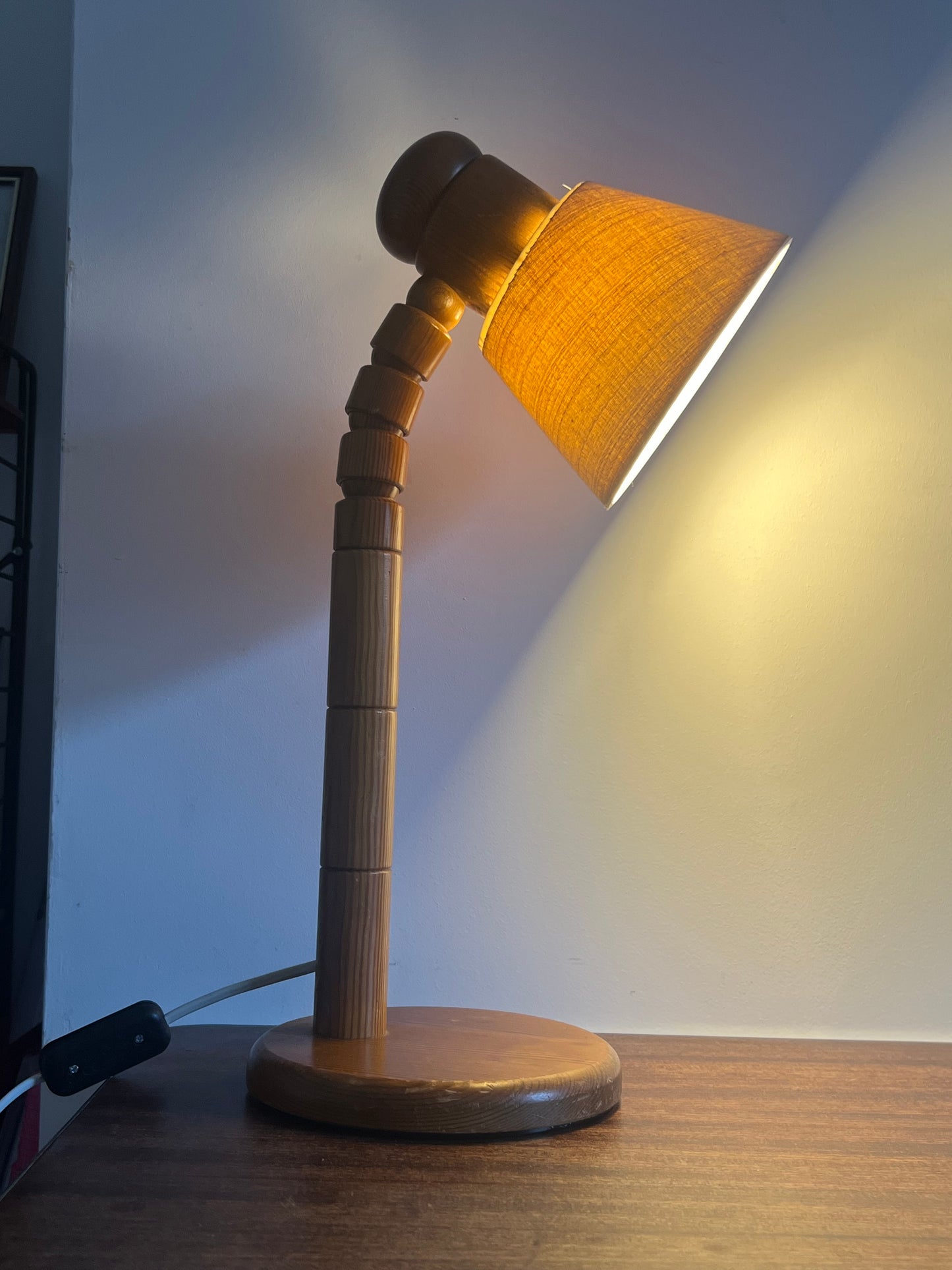 Pine Adjustable Table Lamp by Solbackens Svarveri